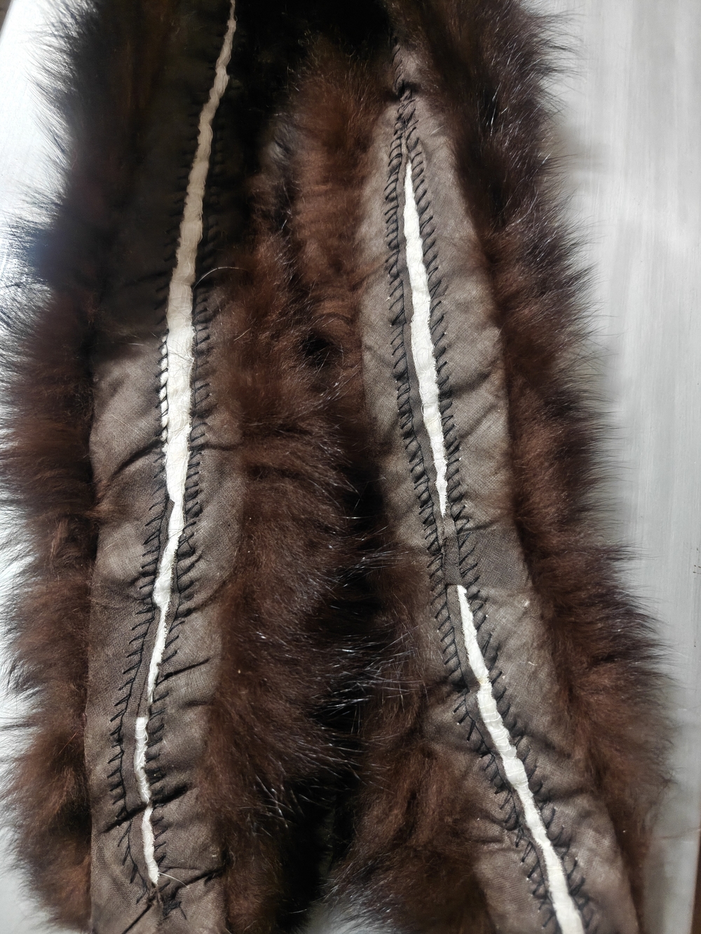 3 Fur Collars - Black, Brown, Grey - Picture 3 of 12